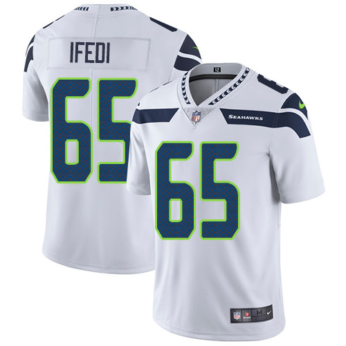 Nike Seahawks #65 Germain Ifedi White Men's Stitched NFL Vapor Untouchable Limited Jersey - Click Image to Close